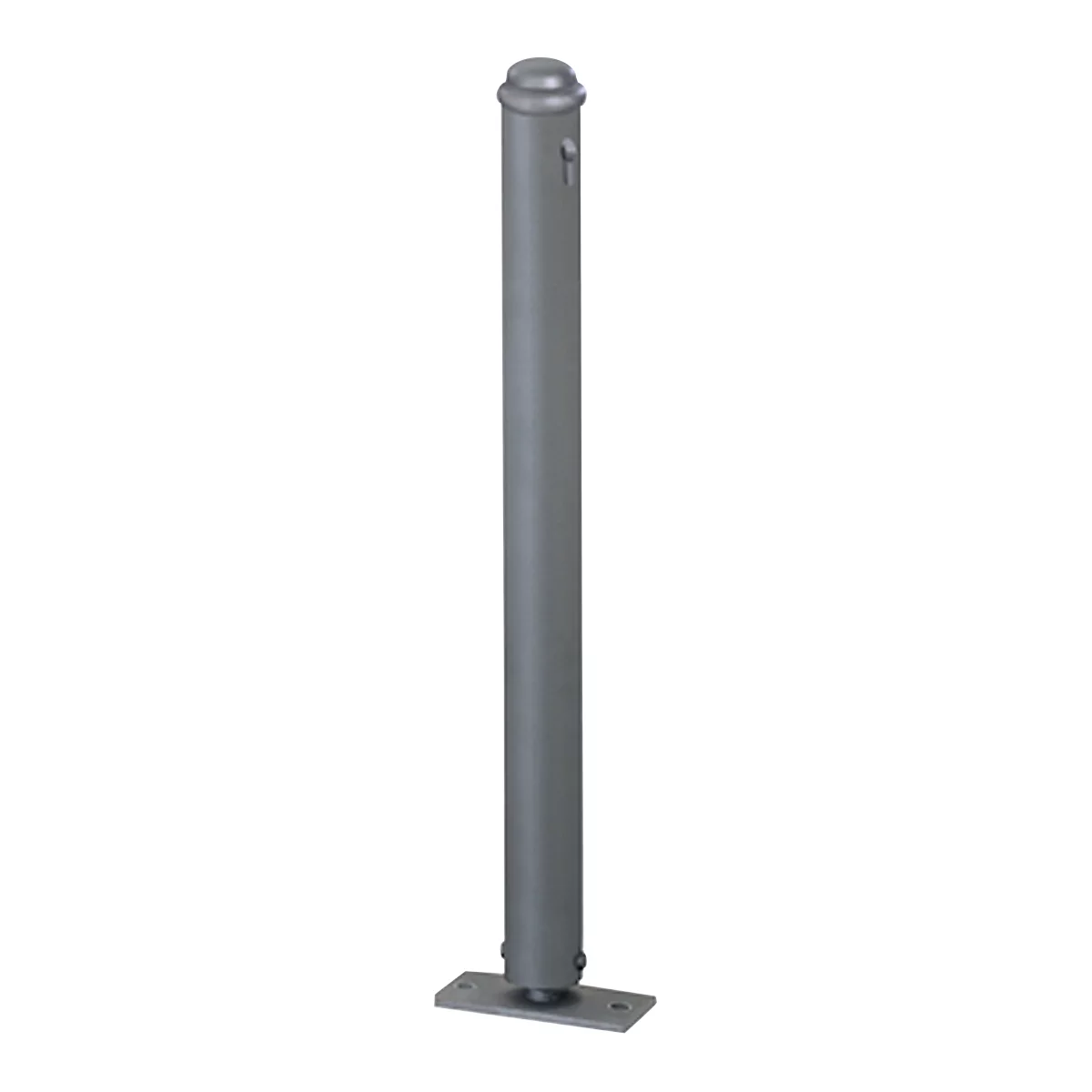 Borne Citytrend, tête décorative, rabattable, avec serrure à demi-cylindre profilé, plaque d'ancrage