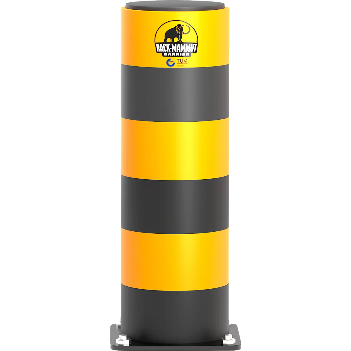 Borne de protection Ampere Rack-Mammut® Strong, plastique, Ø 200 x H 600 mm, jaune trafic