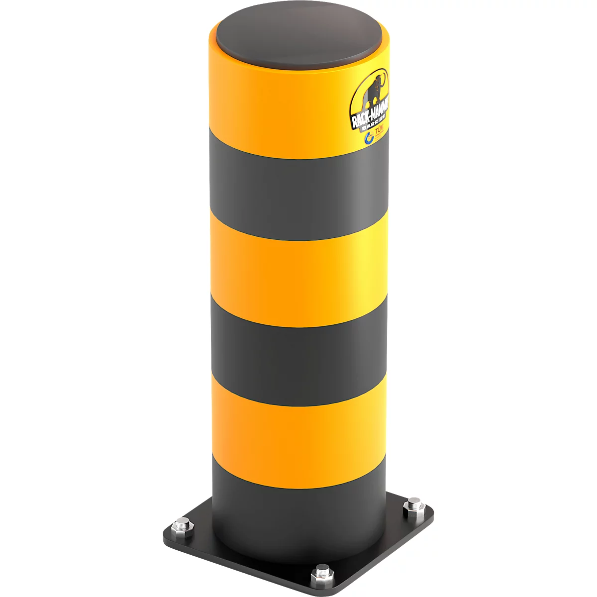Borne de protection Ampere Rack-Mammut® Strong, plastique, Ø 200 x H 600 mm, jaune trafic