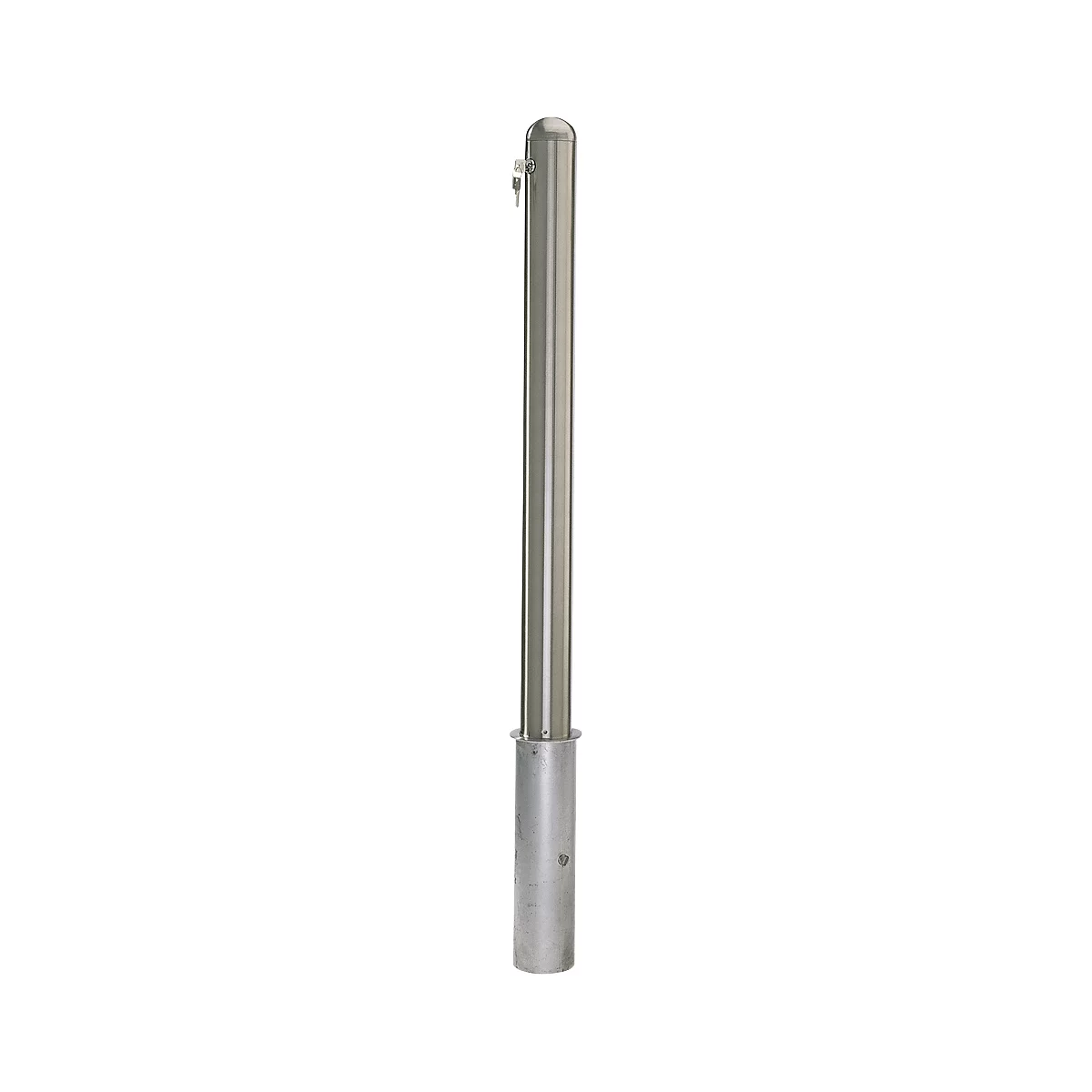 Borne en inox, avec hémisphère, amovible, fermeture individuelle