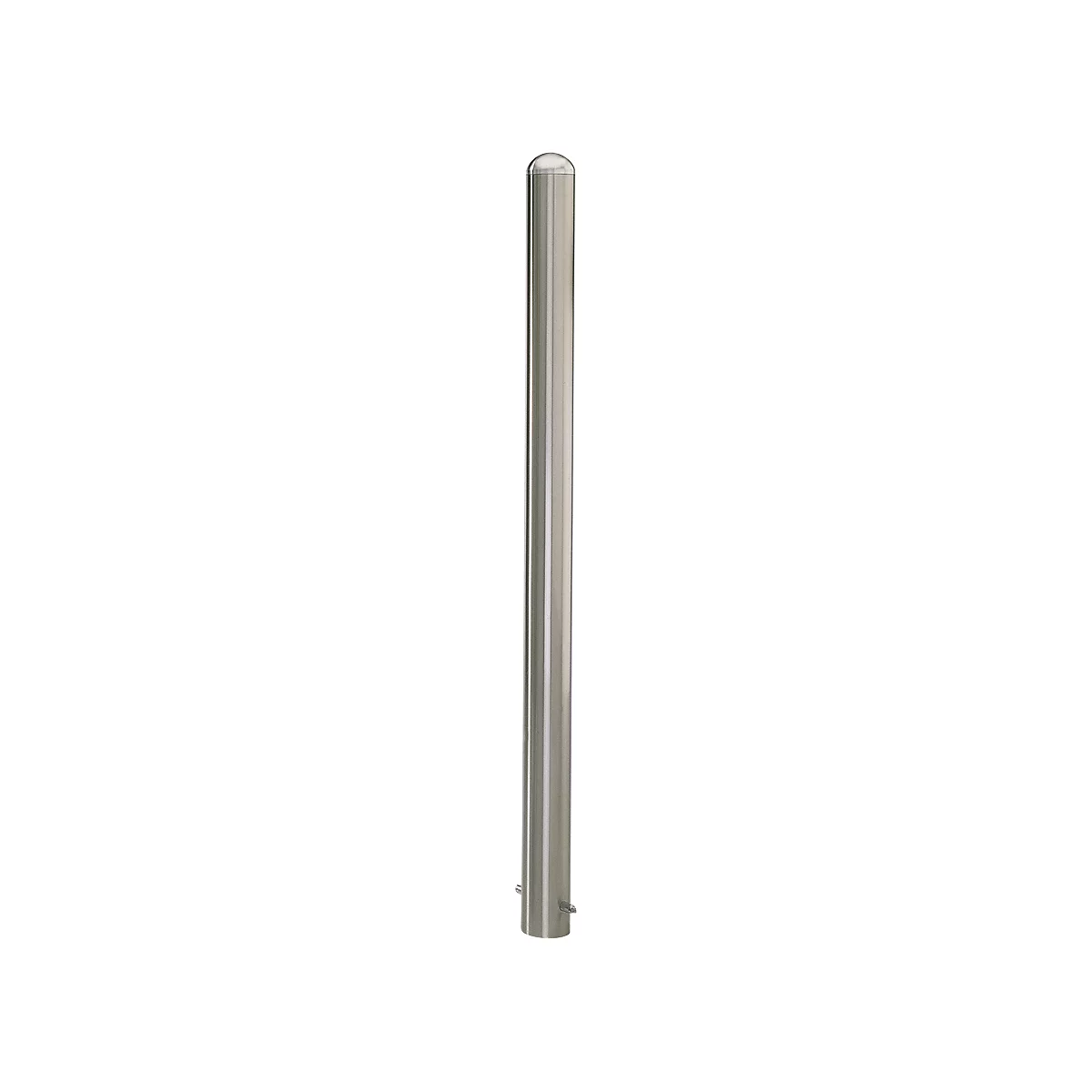 Borne en inox, avec hémisphère, fixe avec ancrage de sol