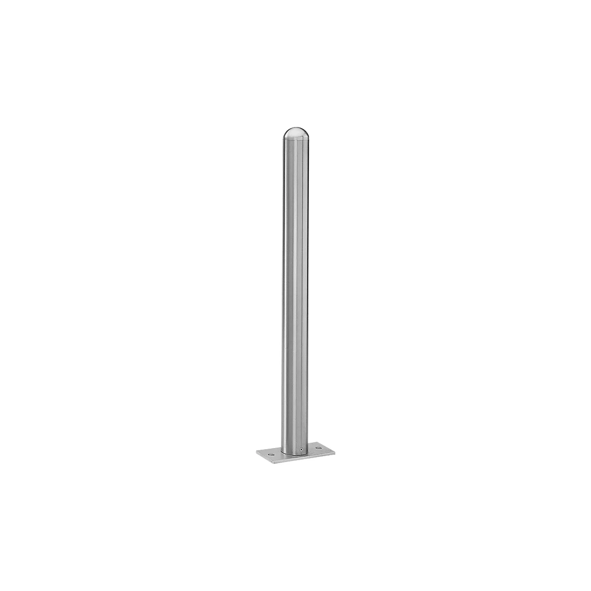 Borne en inox, avec hémisphère, fixe avec plaque de base