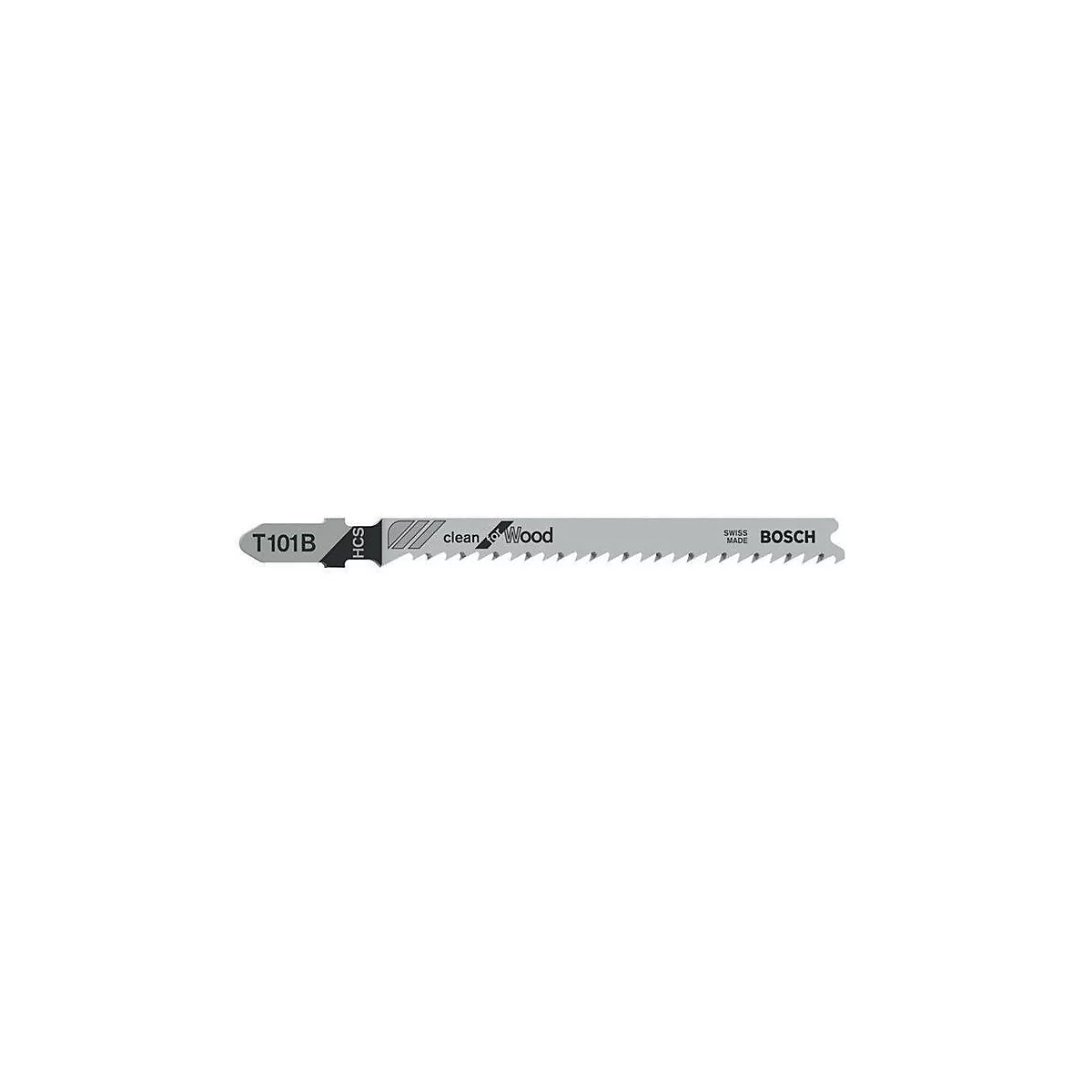 BOSCH decoupeerzaagblad T 101 B, HCS, L 100 mm, tandsteek 2,7 mm, voor hout &amp; kunststof, 100 stuks