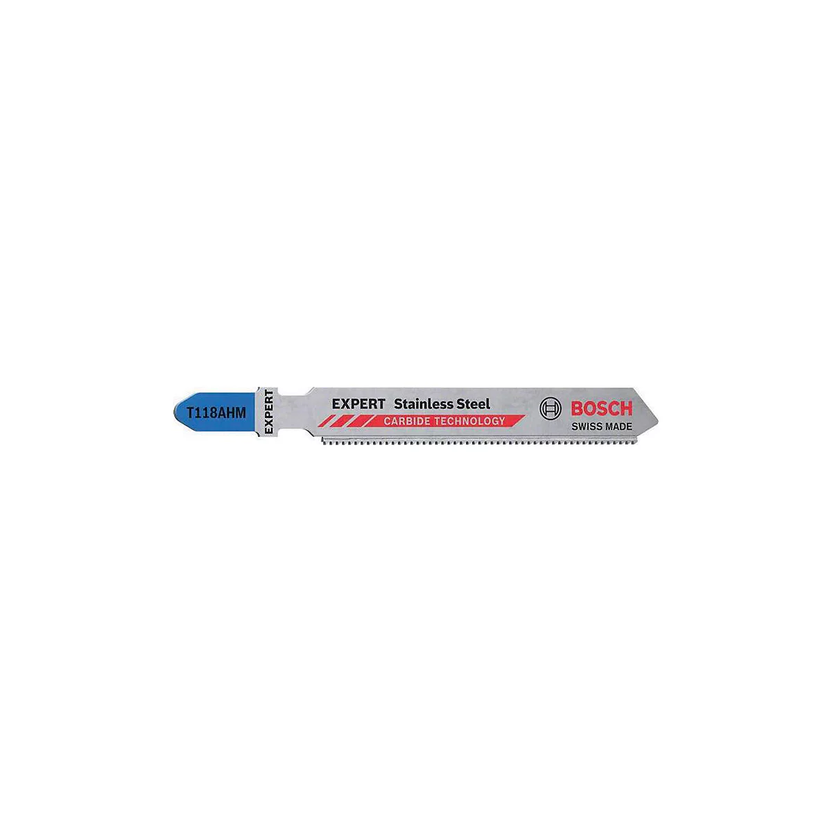 BOSCH decoupeerzaagblad T 118 AHM, roestvrij staal, L 83 mm, tandsteek 1,1 mm, hardmetaaltechnologie, T-as, 3 stuks