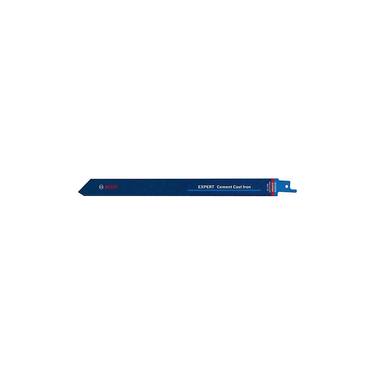 Blaue Sägeblatt mit Aufdruck "EXPERT Cement Cast Iron" und Bosch Logo.