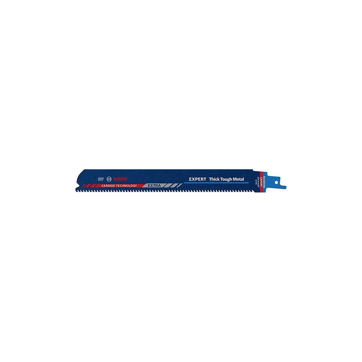 Sägeblatt, blau mit Schriftzügen: EXPERT Thick Tough Metal, CARBID TECHNOLOGY, EXTRA.