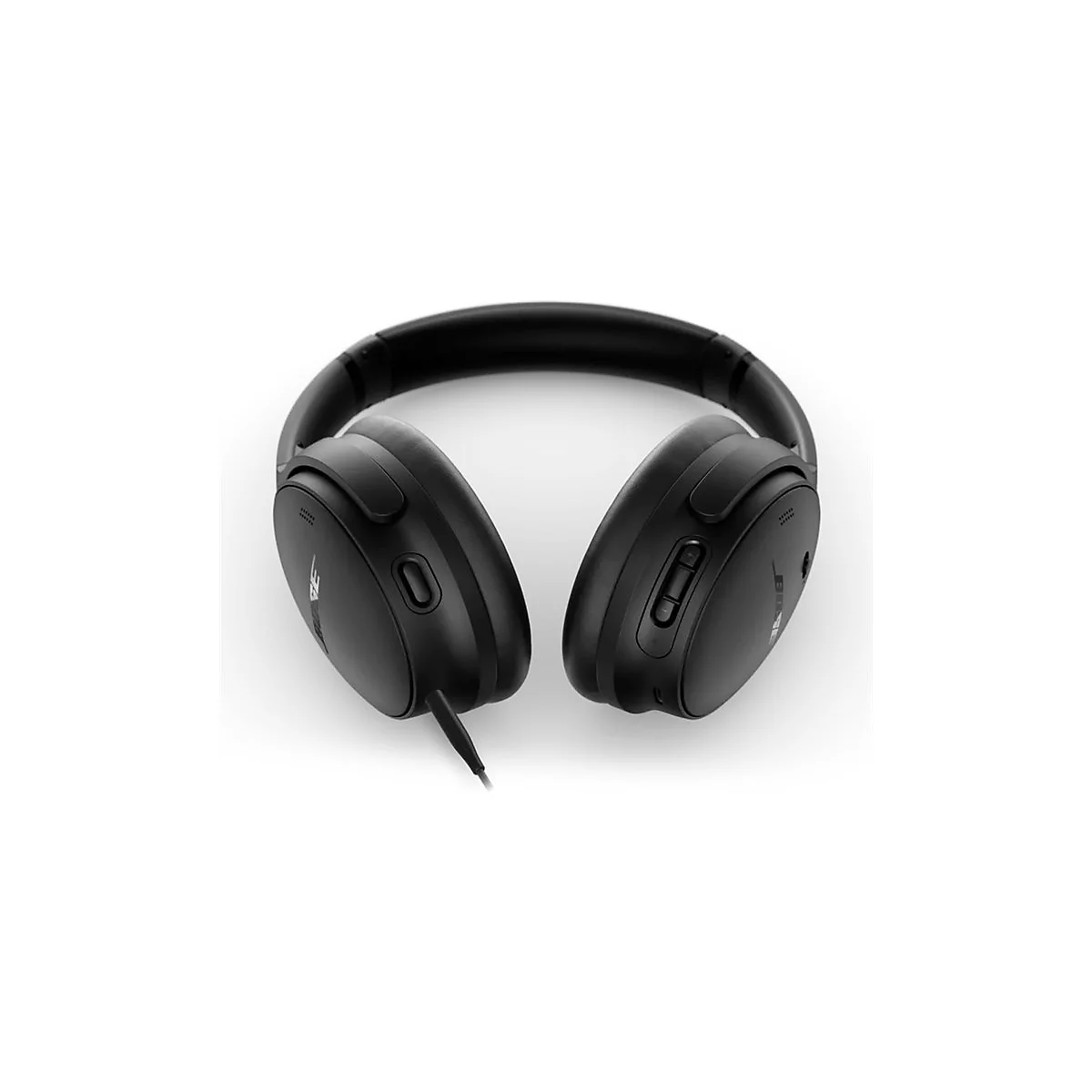 Schwarzer Bose Over-Ear-Kopfhörer mit Bügel vor weißem Hintergrund.