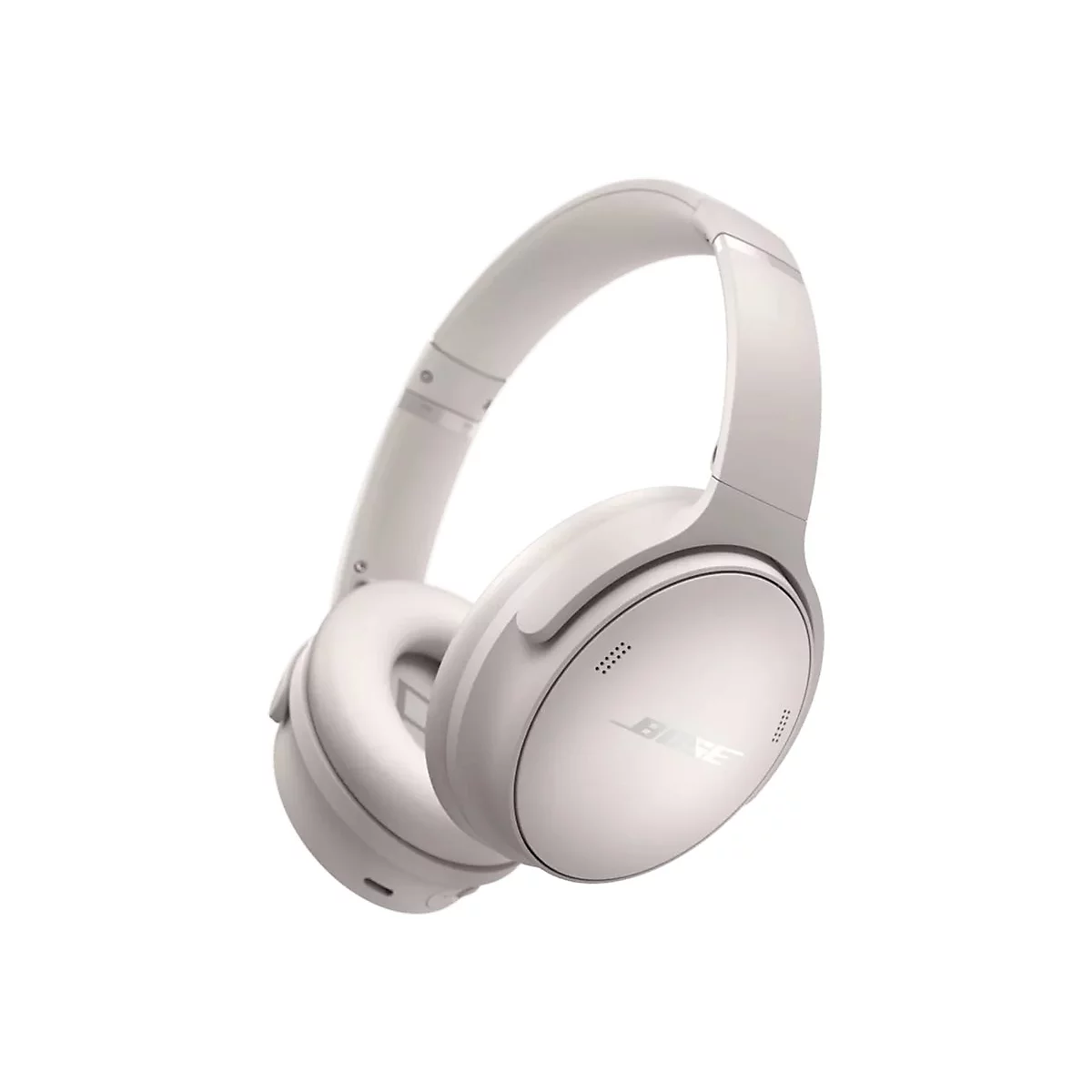 Hellbeige Bose Over-Ear-Kopfhörer vor weißem Hintergrund.