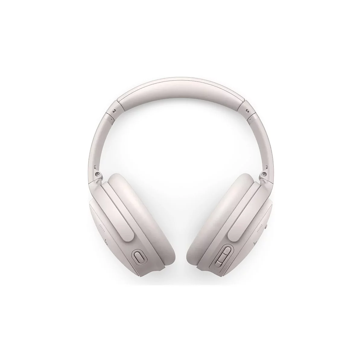 Beige Over-Ear-Kopfhörer in Frontansicht vor weißem Hintergrund.