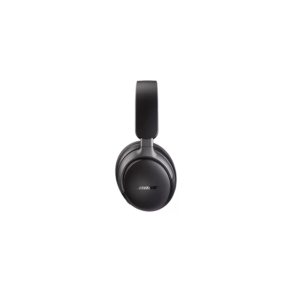 Schwarze Bose Over-Ear-Kopfhörer vor weißem Hintergrund.
