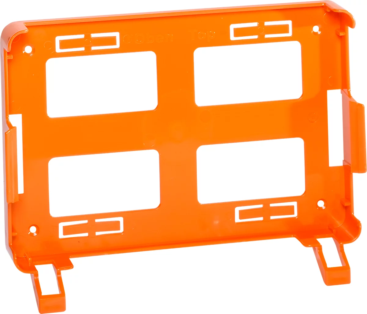 Botiquín SÖHNGEN® QUICK, contenido según DIN 13 157, con compartimentos interiores y soporte de pared, L 260 x A 170 x A 110 mm, plástico ABS, naranja