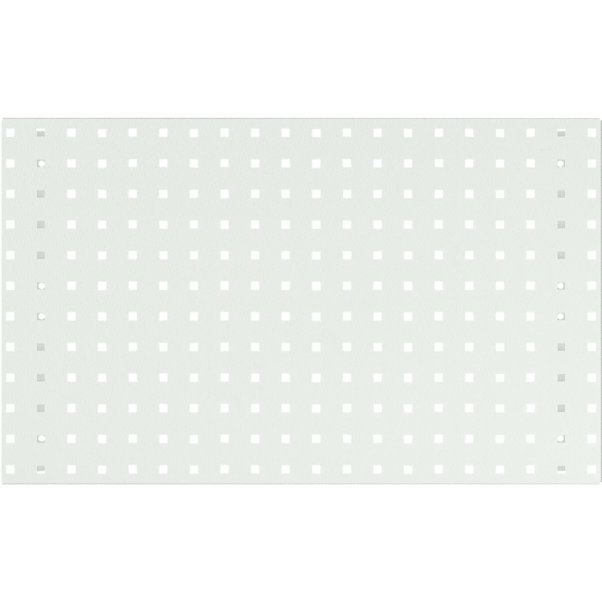 Hellgraue Fläche mit gleichmäßig verteilten quadratischen Aussparungen.
