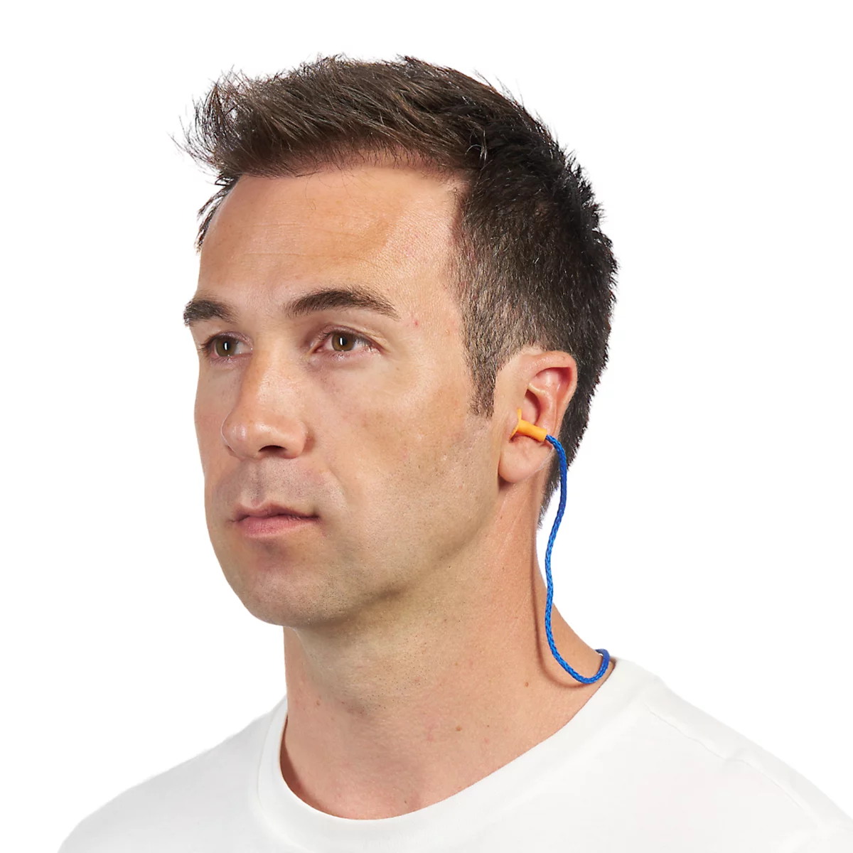 Bouchons d'oreilles 3M 1271, réutilisables, valeur SNR 26 dB, avec cordelette, TPE, orange, 1 paire, en emballage coussinet