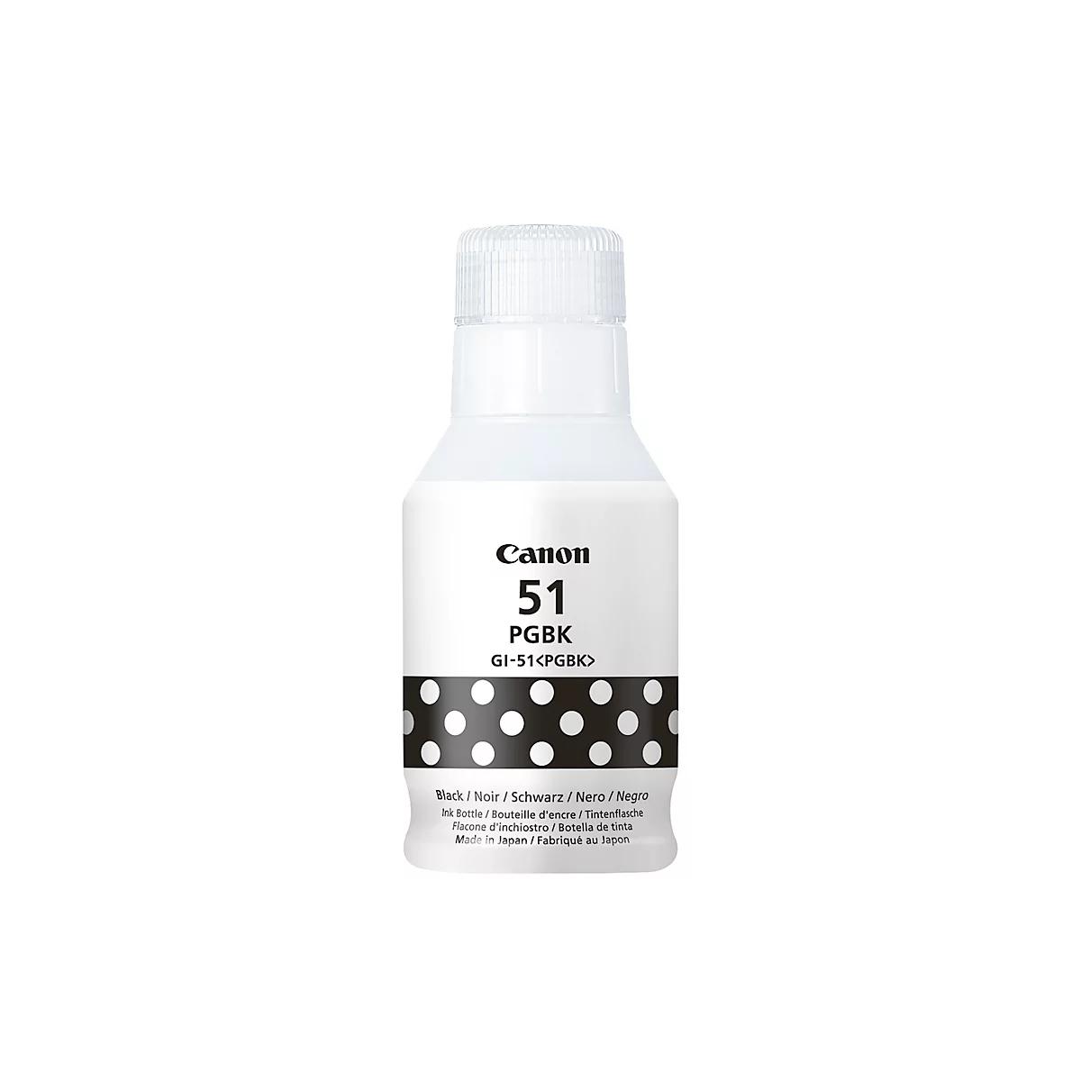 Bouteille d'encre originale Canon GI-51PGBK, pack individuel, noir-pigmenté