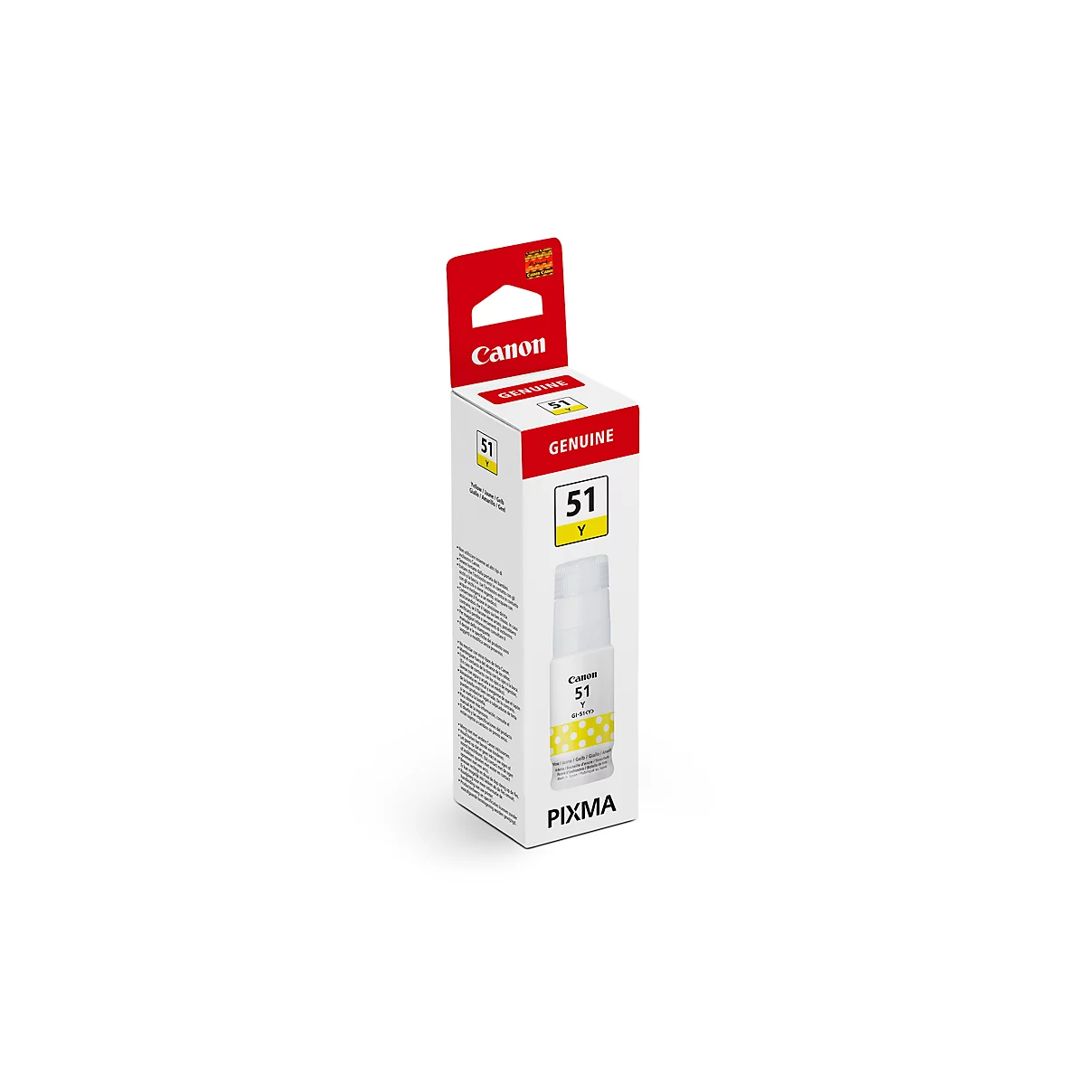 Bouteille d'encre originale Canon GI-51Y, pack individuel, jaune