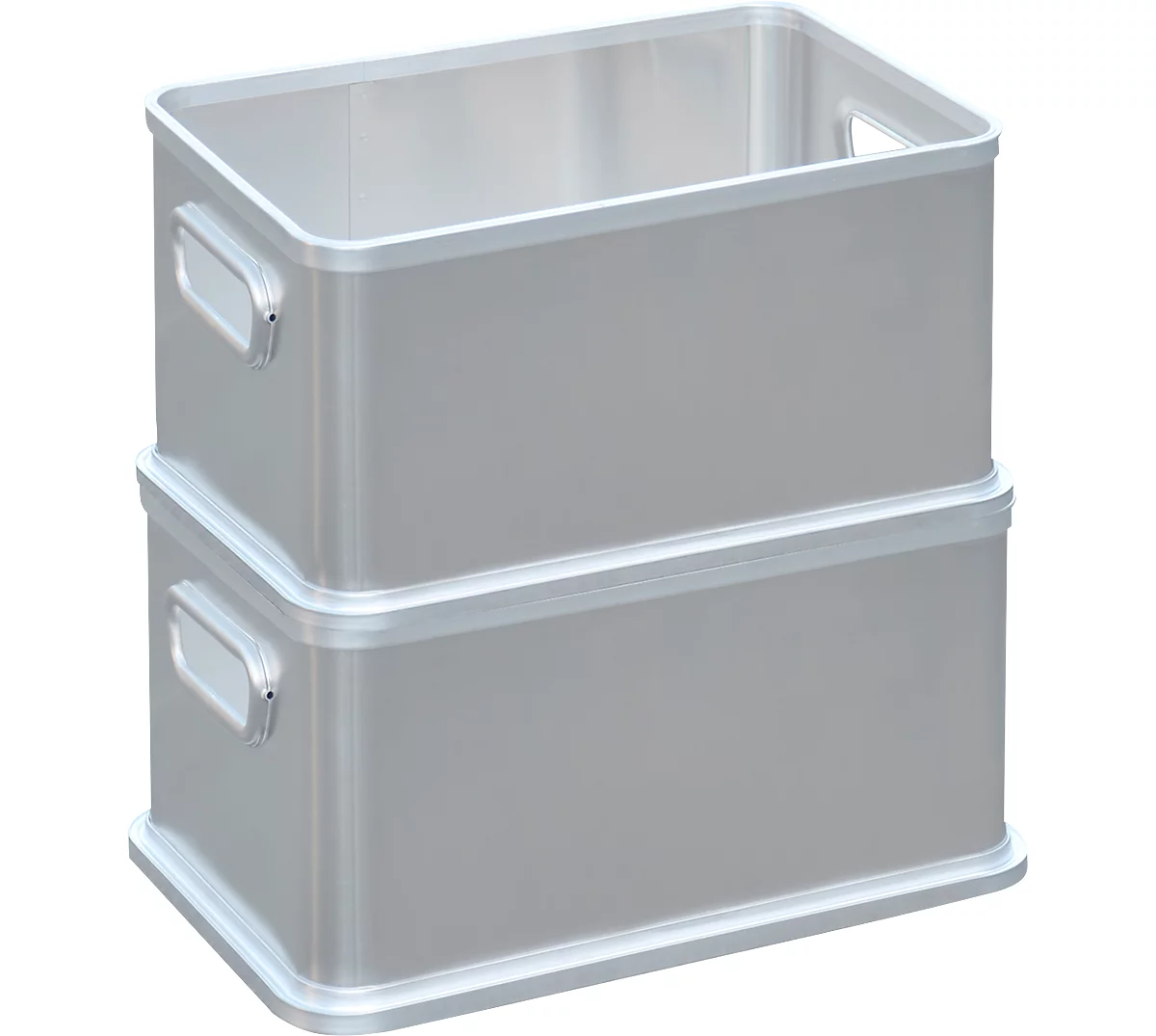 Box, aluminium, zonder deksel, 30 liter
