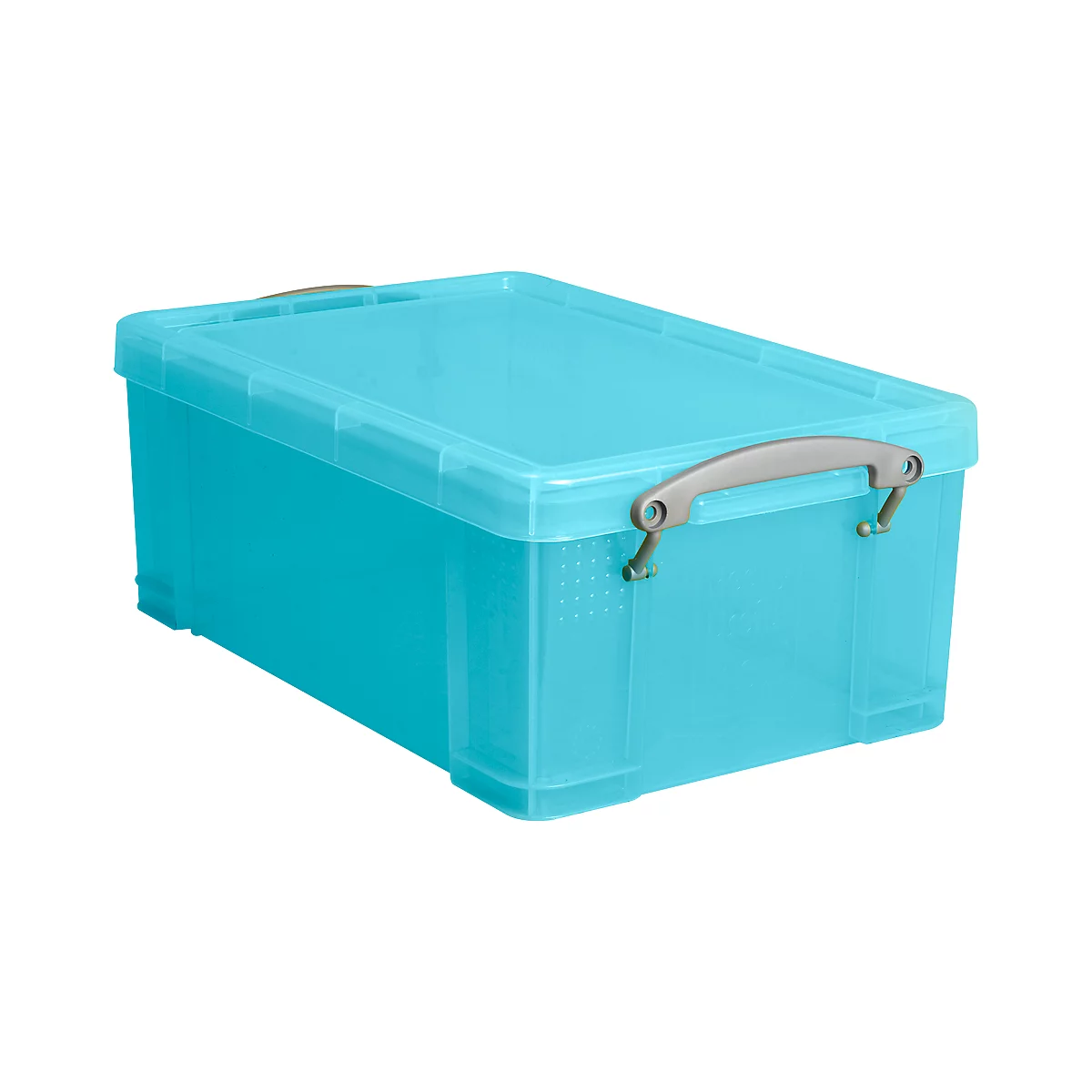 Box, kunststof, transparant aqua, 9 l