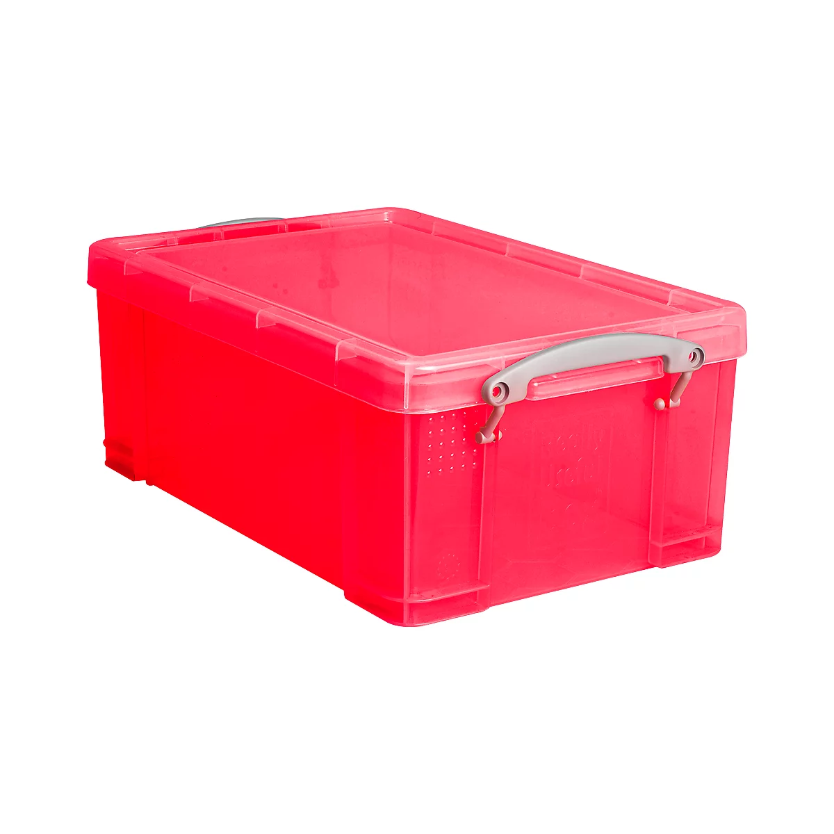 Box, kunststof, transparant rood, 9 l