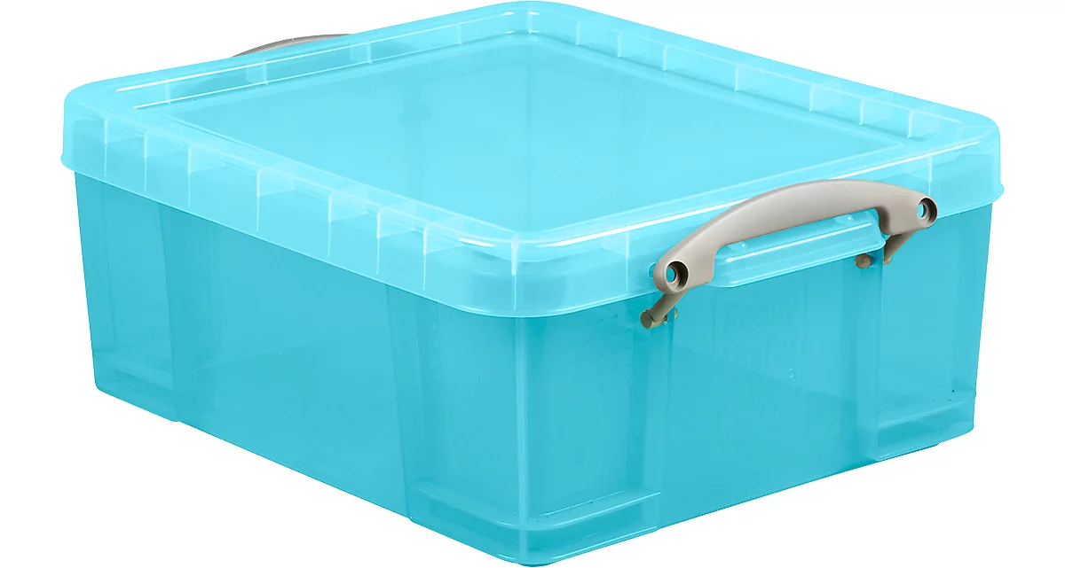 Box, Kunststoff, transparent aqua, 18 l