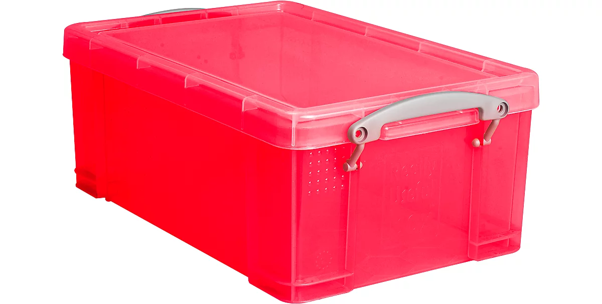 Box, Kunststoff, transparent rot, 9 l