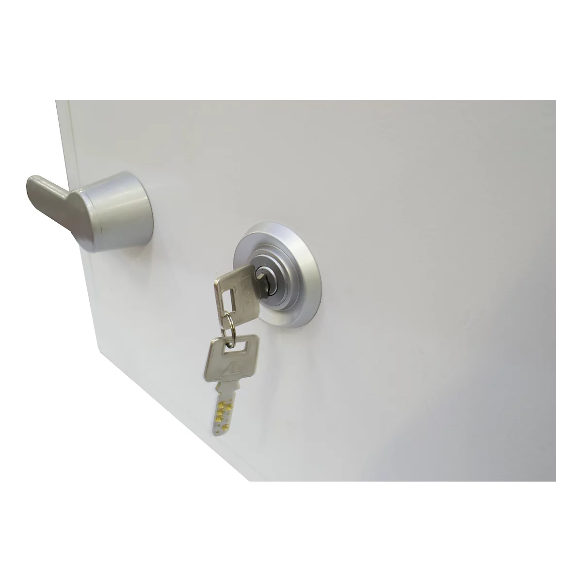 Brandbeveiligingskast FS 1283 K, sleutelslot, staal, signaalwit RAL 9003, signaalwit RAL 9003