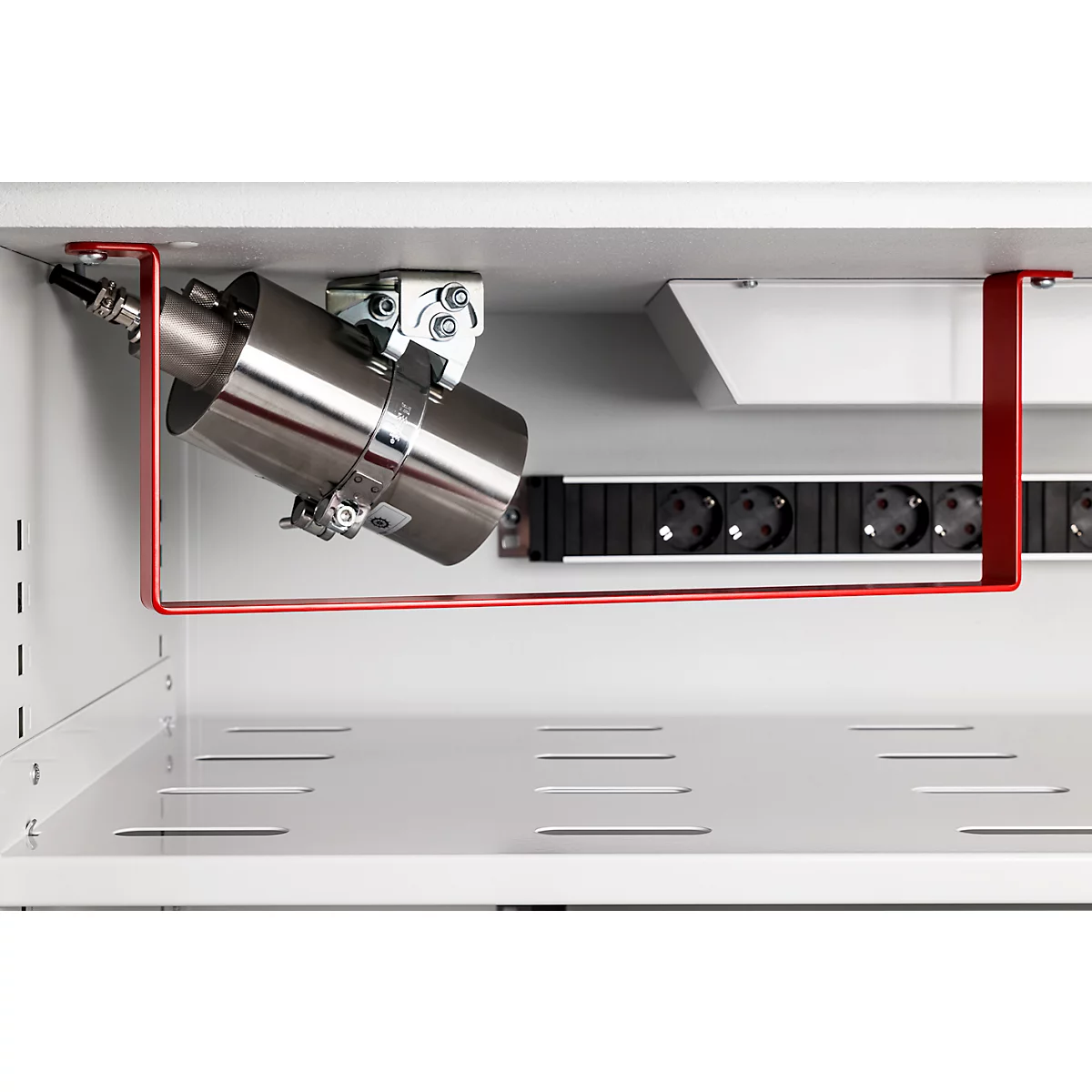 Brandunterdrückungssystem mit Schutzbügel für Sicherheitsschränke ION-ULTRA-90, automatische Auslösung, für 1200 mm Korpusbreite