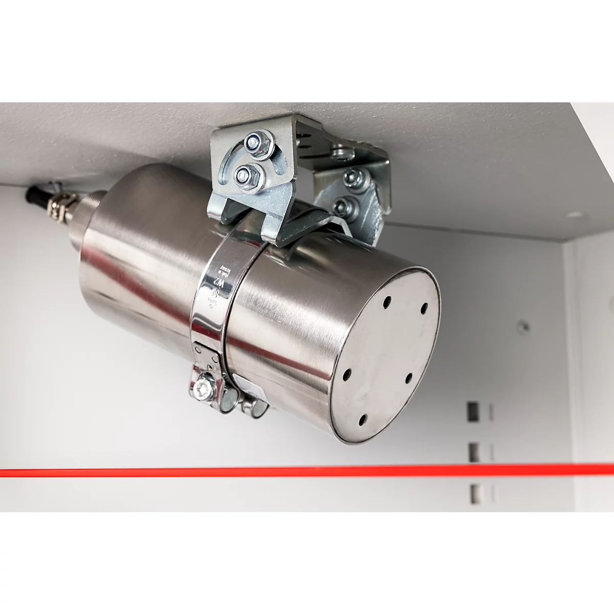 Brandunterdrückungssystem mit Schutzbügel für Sicherheitsschränke ION-ULTRA-90, automatische Auslösung, für 1200 mm Korpusbreite