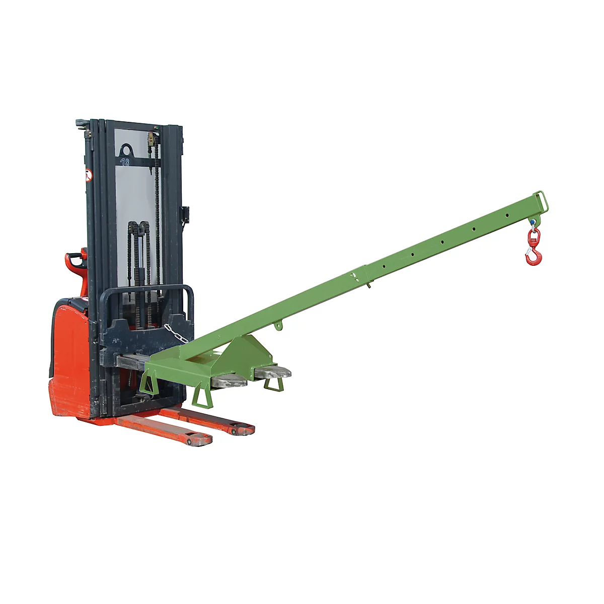 Bras de levage pour chariot élévateur, LAT 25 - 1,0, vert RAL 6011
