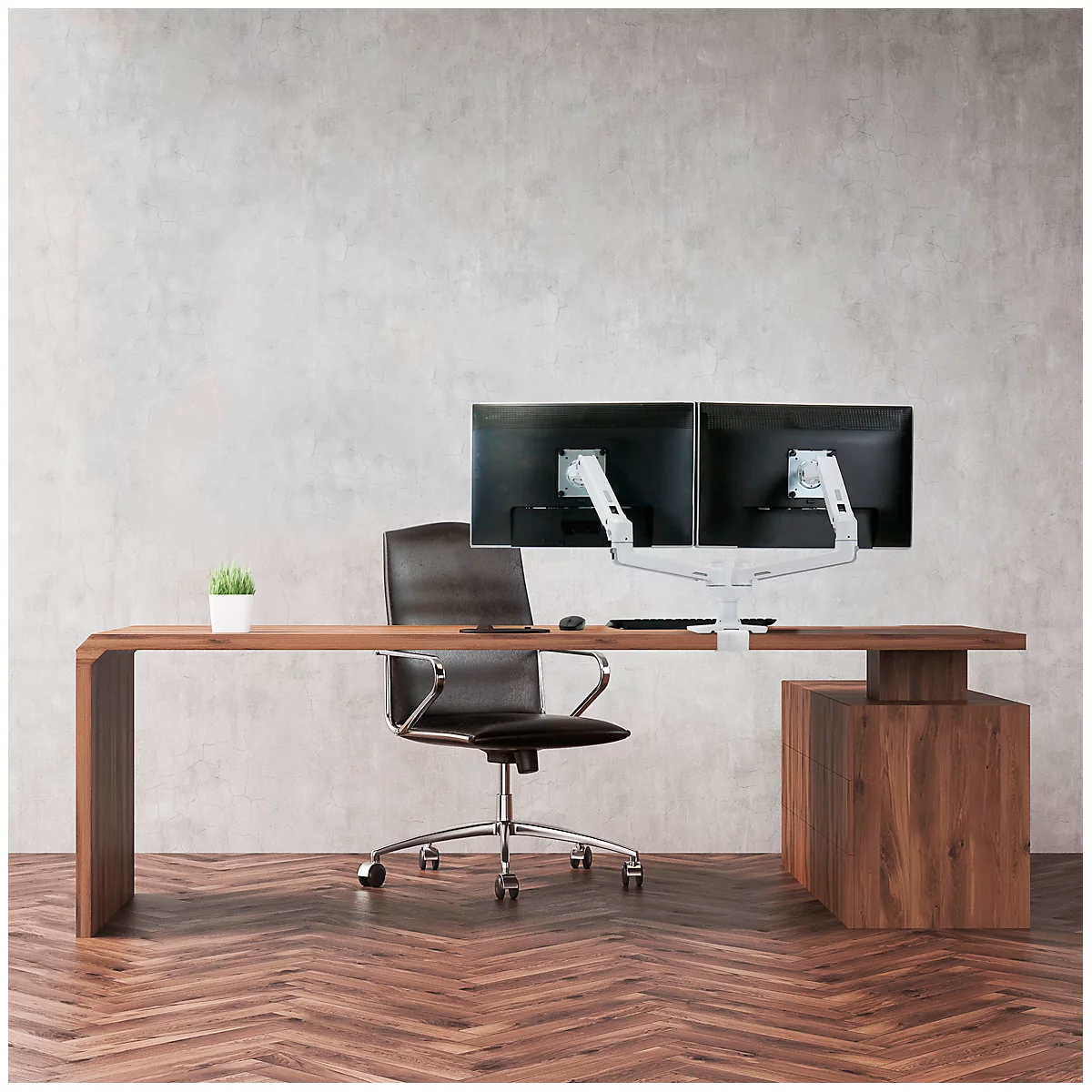 Bras de moniteur double ERGOTRON LX, pour deux écrans côte à côte, jusqu'à 27', rotation de 360°, montage sur table, blanc