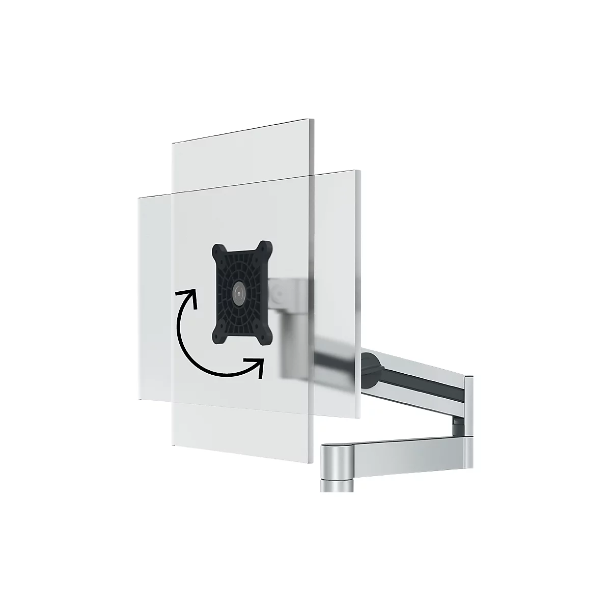 Bras de moniteur durable, pour 1 écran 21-27', VESA, rotatif et inclinable, réglable en hauteur, avec pince de bureau