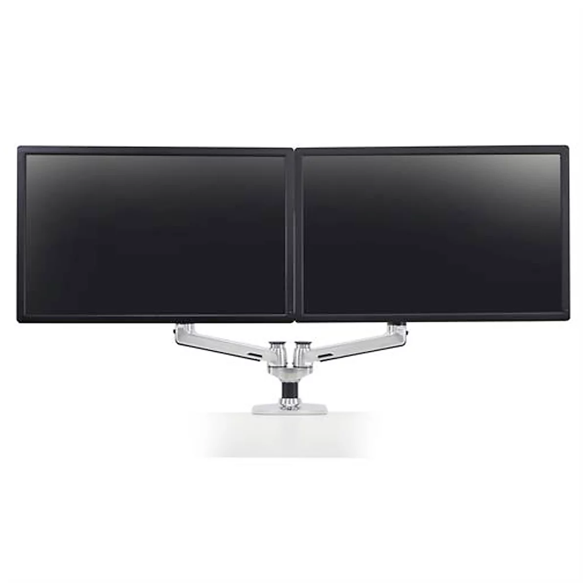 Bras de moniteur ergotron® LX, pour 2 écrans jusqu'à 27″ &amp; jusqu'à 9,1 kg par moniteur, support de table, réglable en hauteur, inclinable, VESA, noir mat.