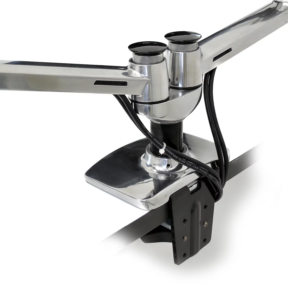 Bras double LX Ergotron pour montage sur bureau