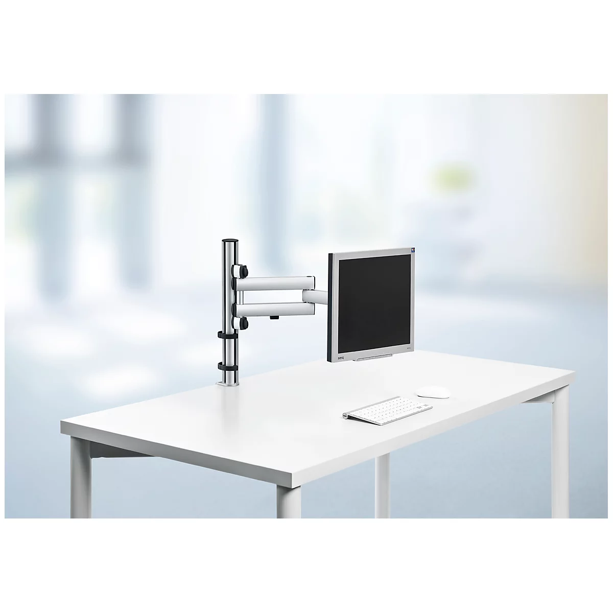 Bras pivotant pour écran TSS Basic Novus, pince de 14 à 40 mm, support en 2 segments