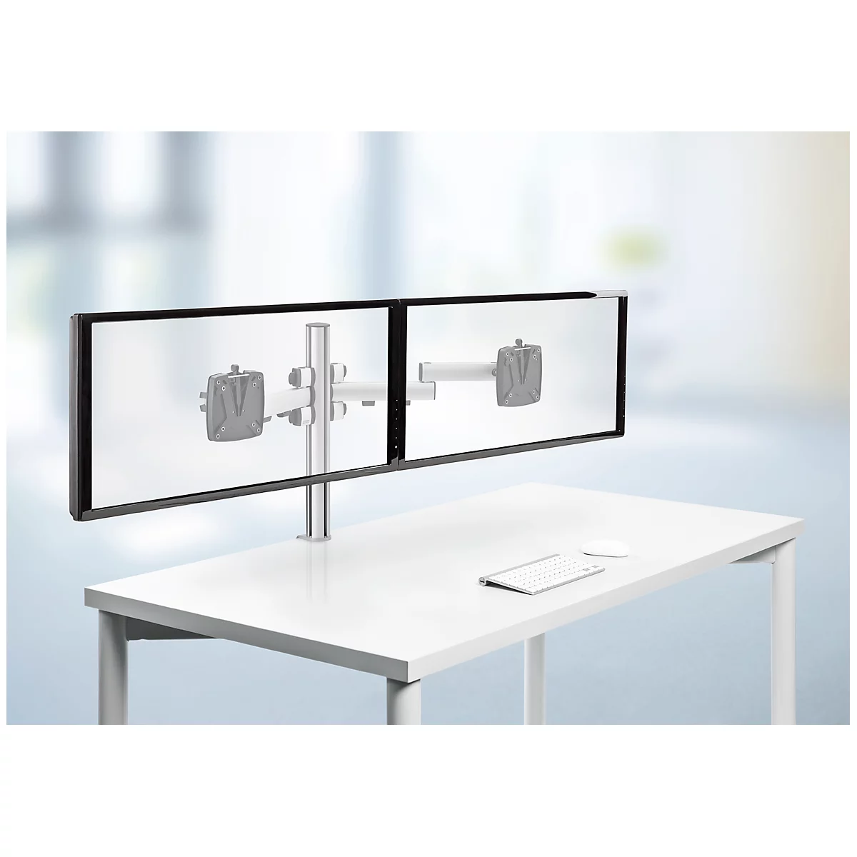 Bras pivotant pour écran TSS Duo 450 Novus, pour 2 écrans, 2 x bras pliable en 2 segments