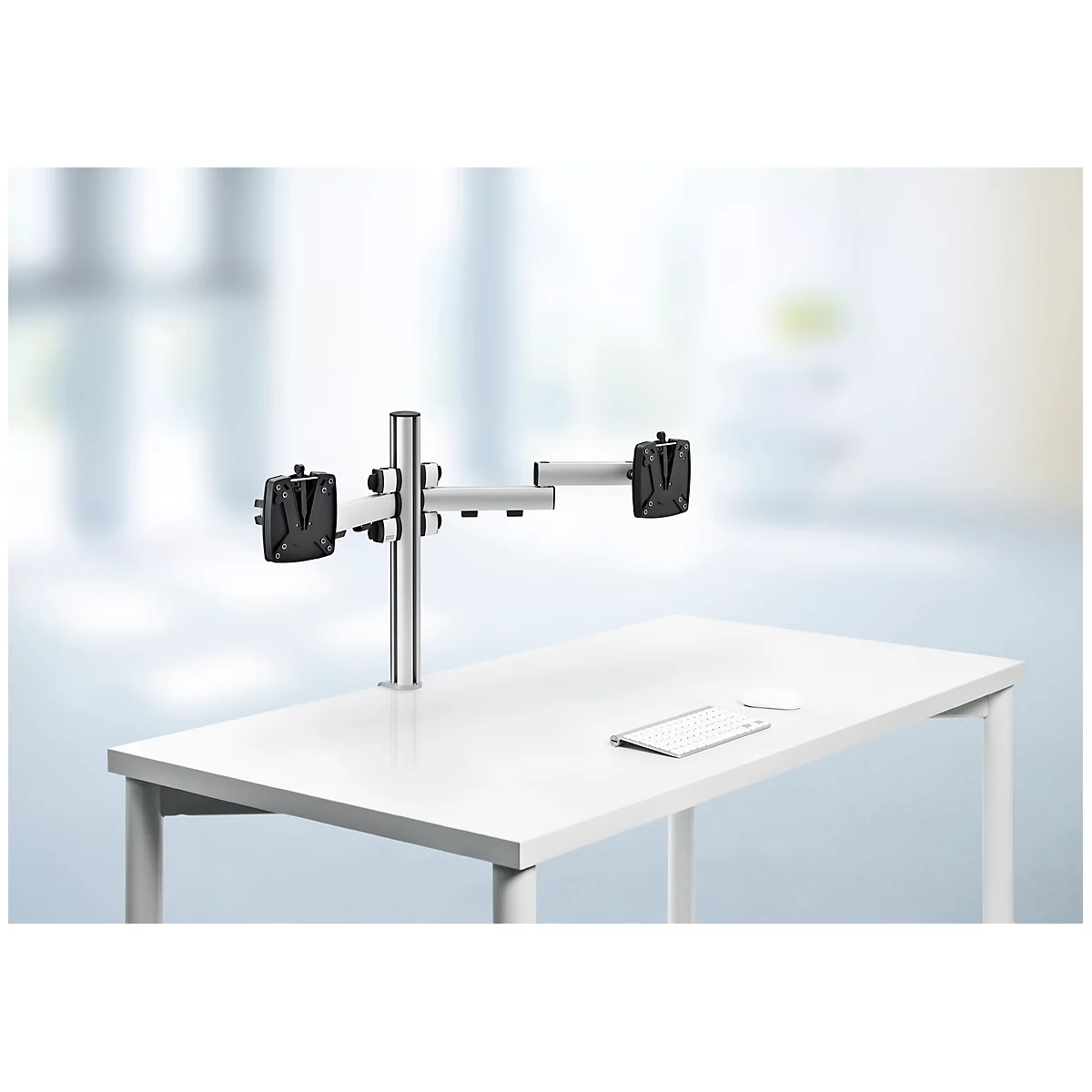 Bras pivotant pour écran TSS Duo 450 Novus, pour 2 écrans, 2 x bras pliable en 2 segments