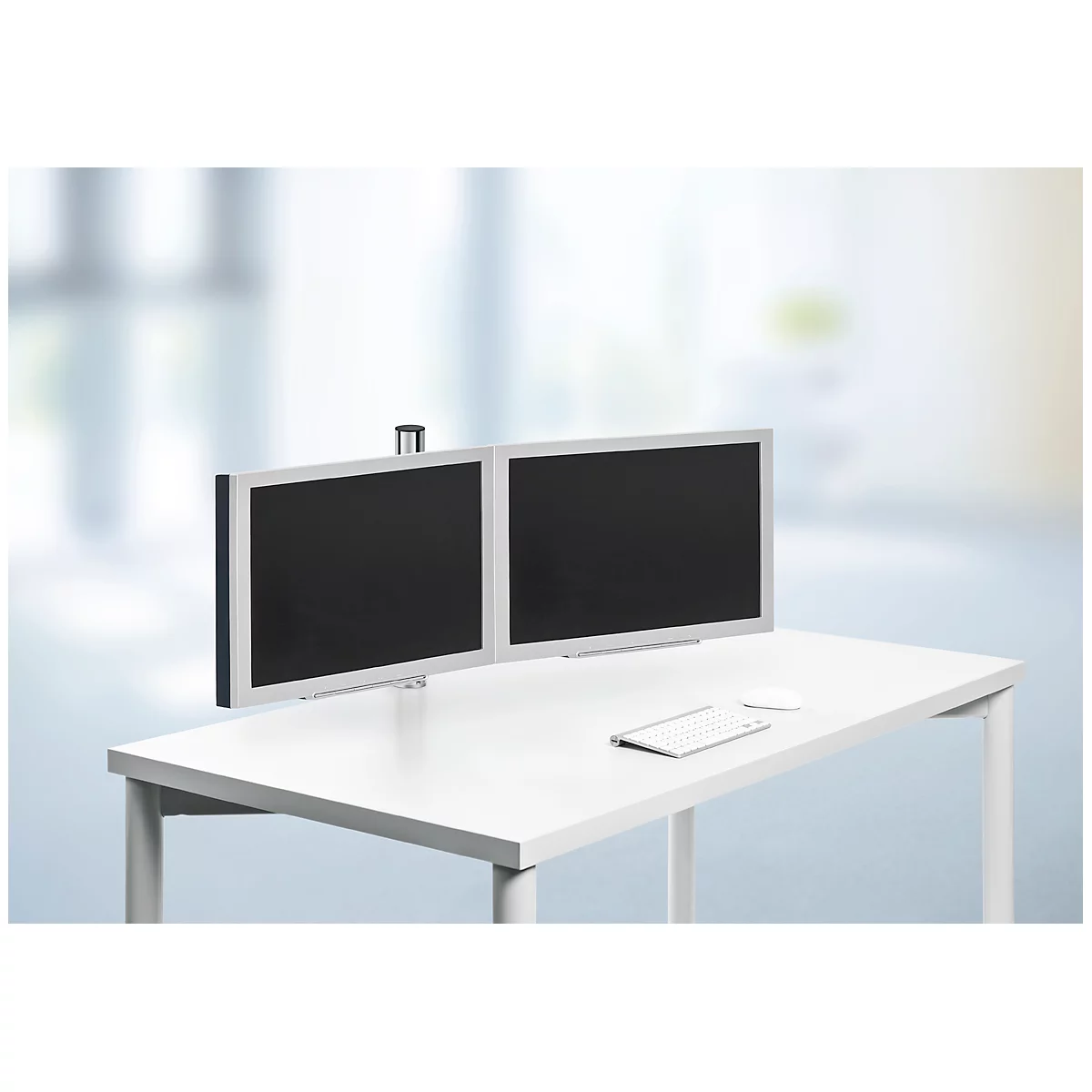 Bras pivotant pour écran TSS Duo 505 Novus, pour 2 écrans, pince de 14 à 40 mm, 2 x bras pliable