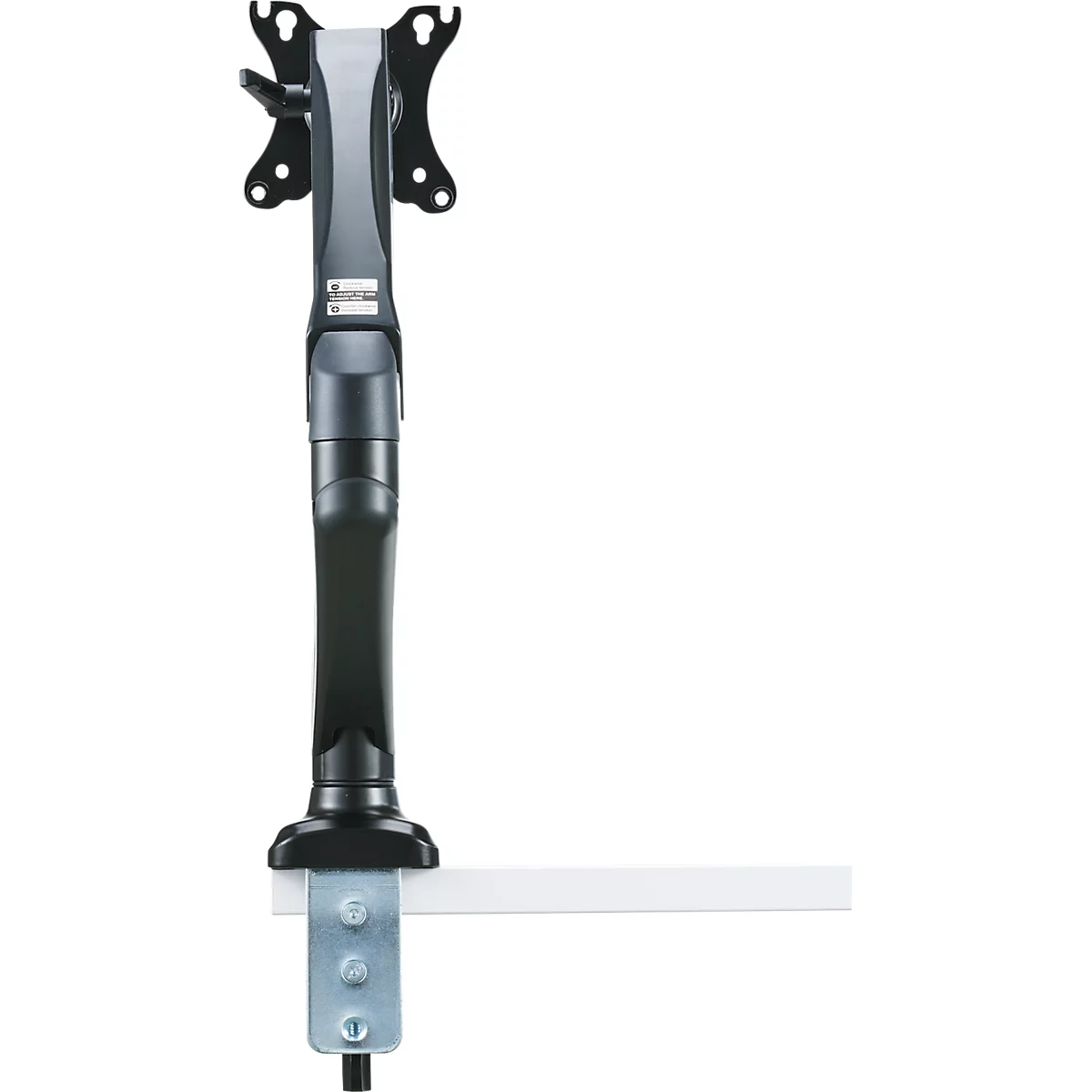 Bras pour 1 écran MX8-112 - jusqu'à 32″ et jusqu'à 8 kg – inclinaison - rotation - hauteur réglable - guide-câble - VESA - pince de table - notre marque Schäfer Shop Select 