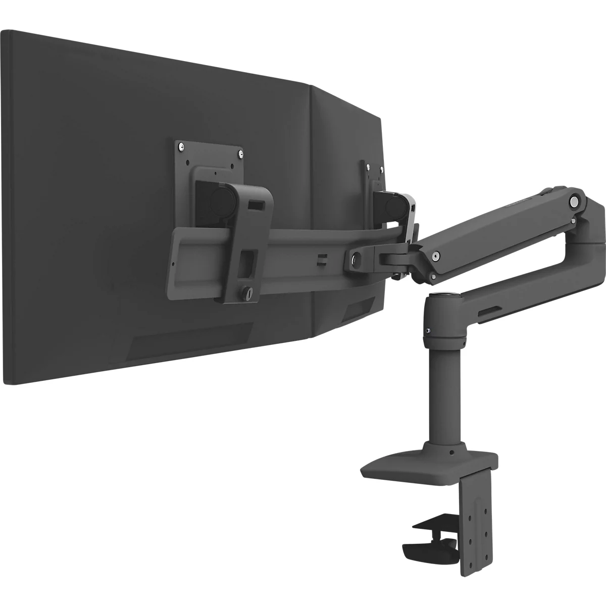 Bras pour écran Ergotron LX Dual Direct 45-489-224, pour 2 écrans jusqu'à 25', jusqu'à 10 kg, pivotant, inclinable &amp; réglable en hauteur, VESA, noir
