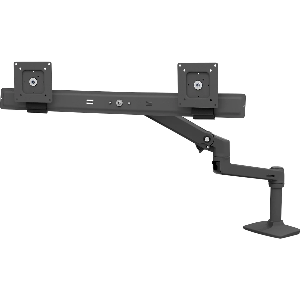 Bras pour écran Ergotron LX Dual Direct 45-489-224, pour 2 écrans jusqu'à 25', jusqu'à 10 kg, pivotant, inclinable &amp; réglable en hauteur, VESA, noir