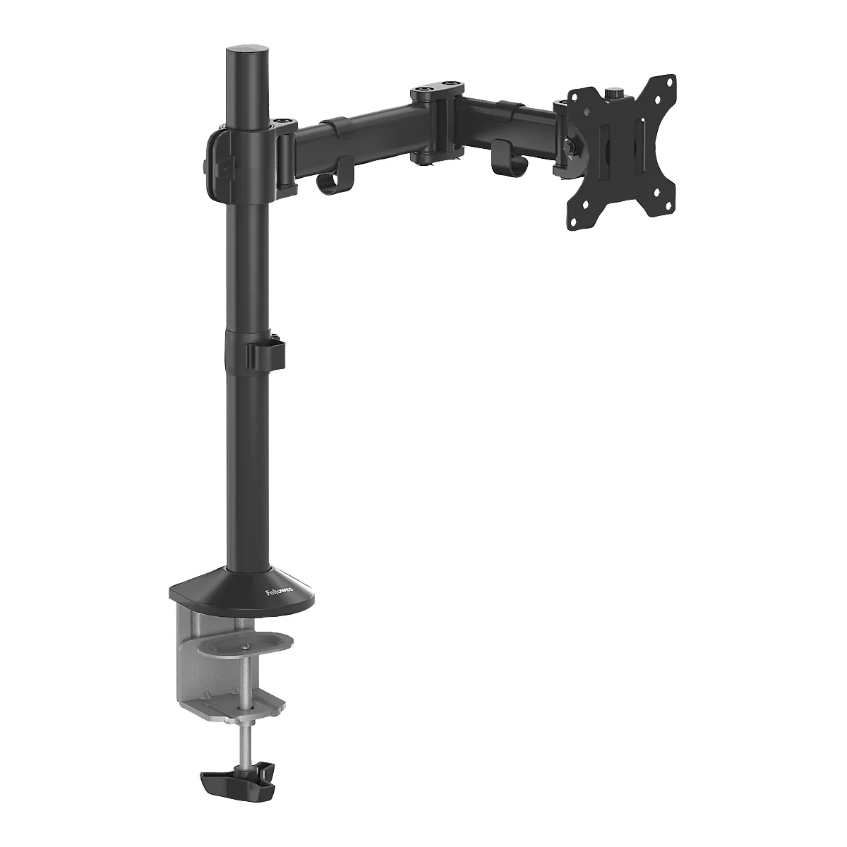 Bras pour écran individuel Fellowes Reflex, jusqu'à 32' de largeur, VESA, rotation 360°, pivotement 180°, inclinaison 45°, réglable en hauteur, noir