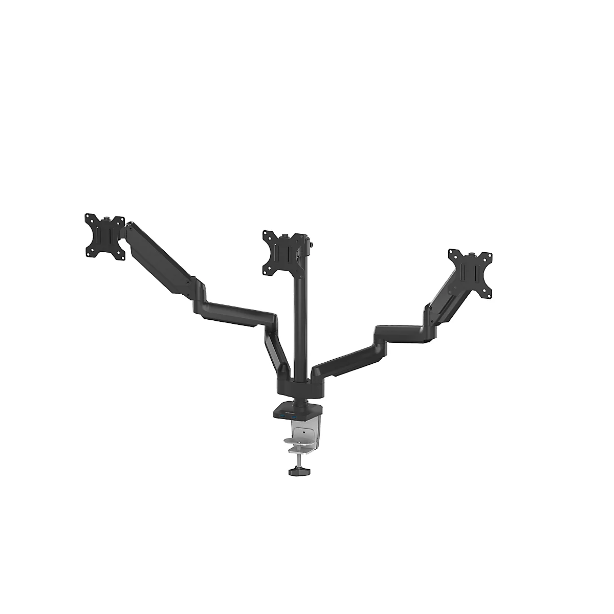 Bras pour écran triple Fellowes Platinum, jusqu'à 27' de largeur, VESA, rotatif/pivotant/inclinable, réglable en hauteur et en profondeur, noir
