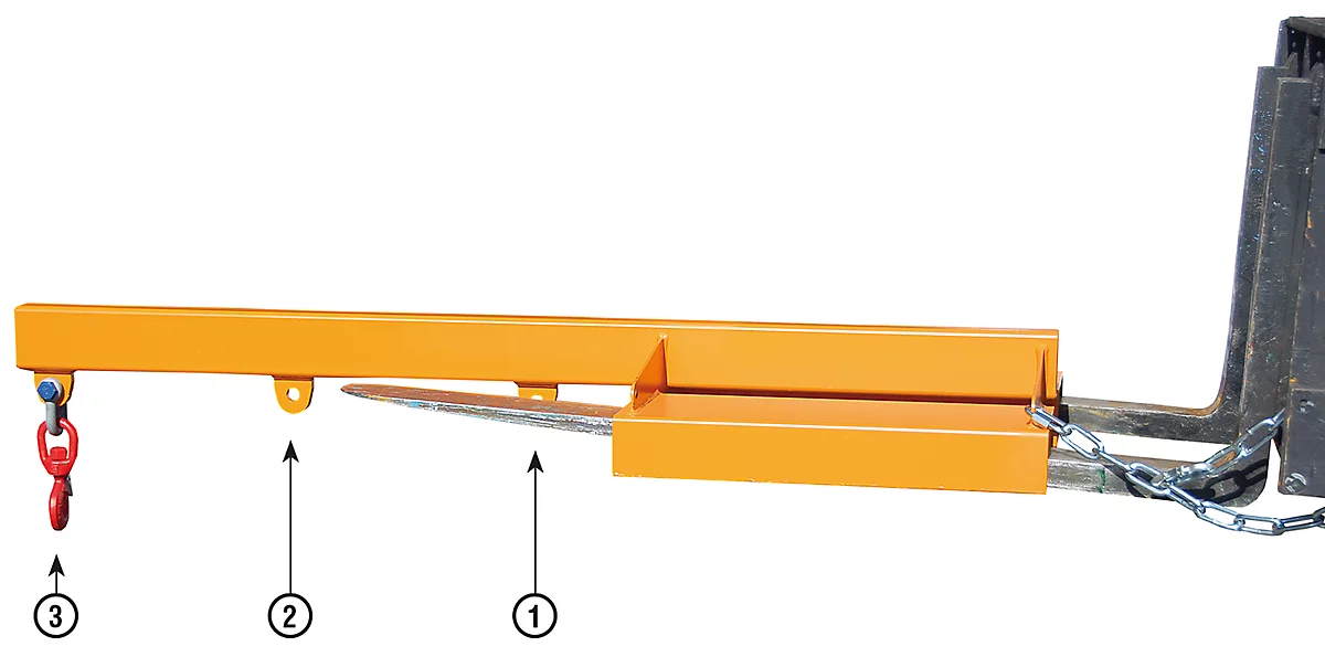 Brazo de carga para elevador de archivo, 1600-5,0, naranja RAL 2000