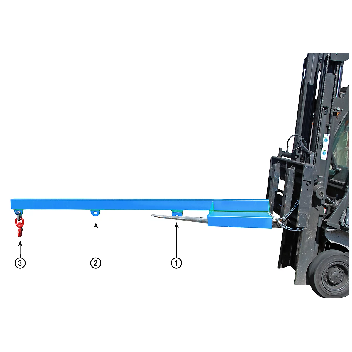 Brazo de carga para elevador de archivo, 2400-5,0, azul RAL 5012