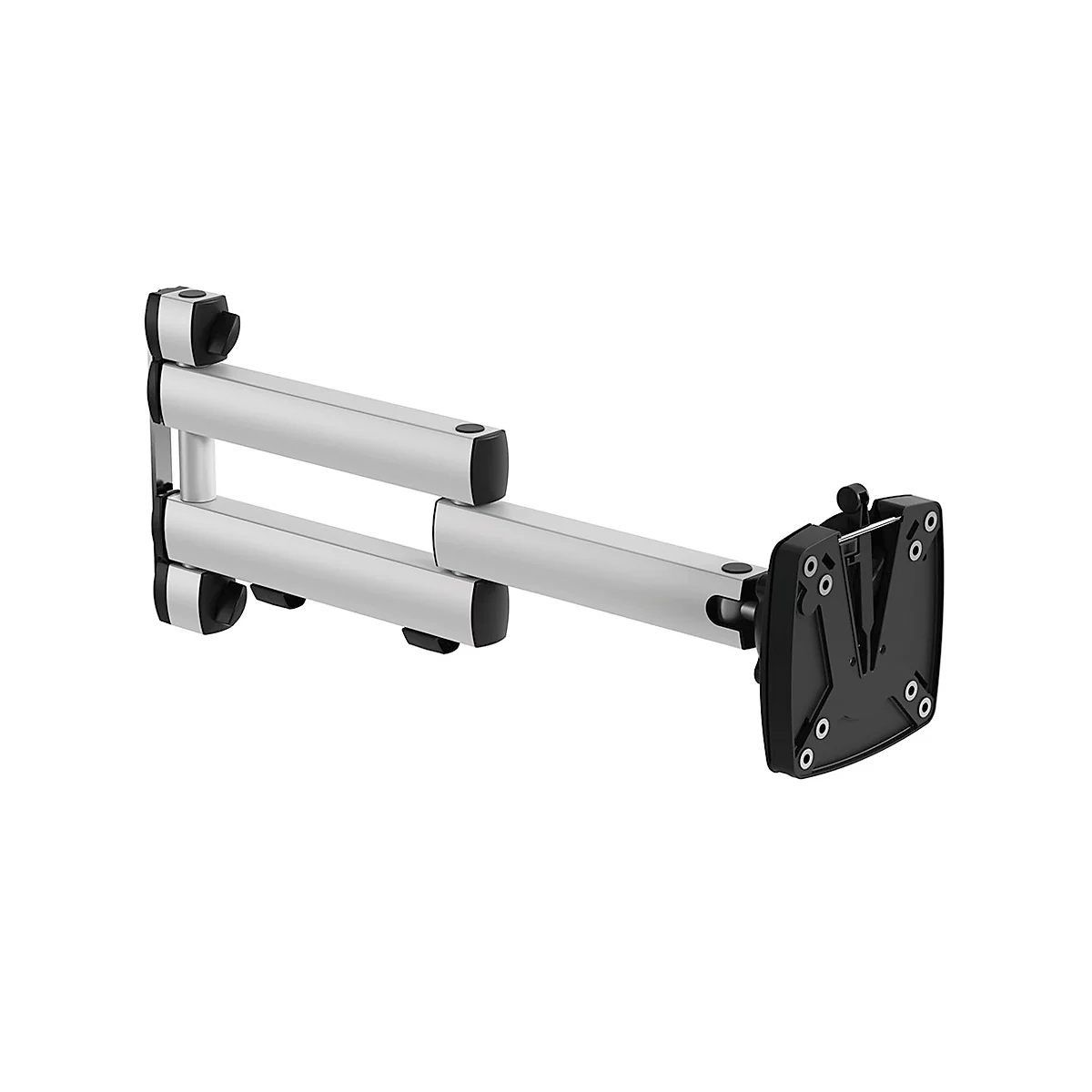 Brazo de monitor para embalaje y mesa de trabajo Rocholz System 1200/1600/2000, para monitores de hasta 15 kg, con brazo articulado, An 100 x Pr 505 x Al 200 mm, gris claro