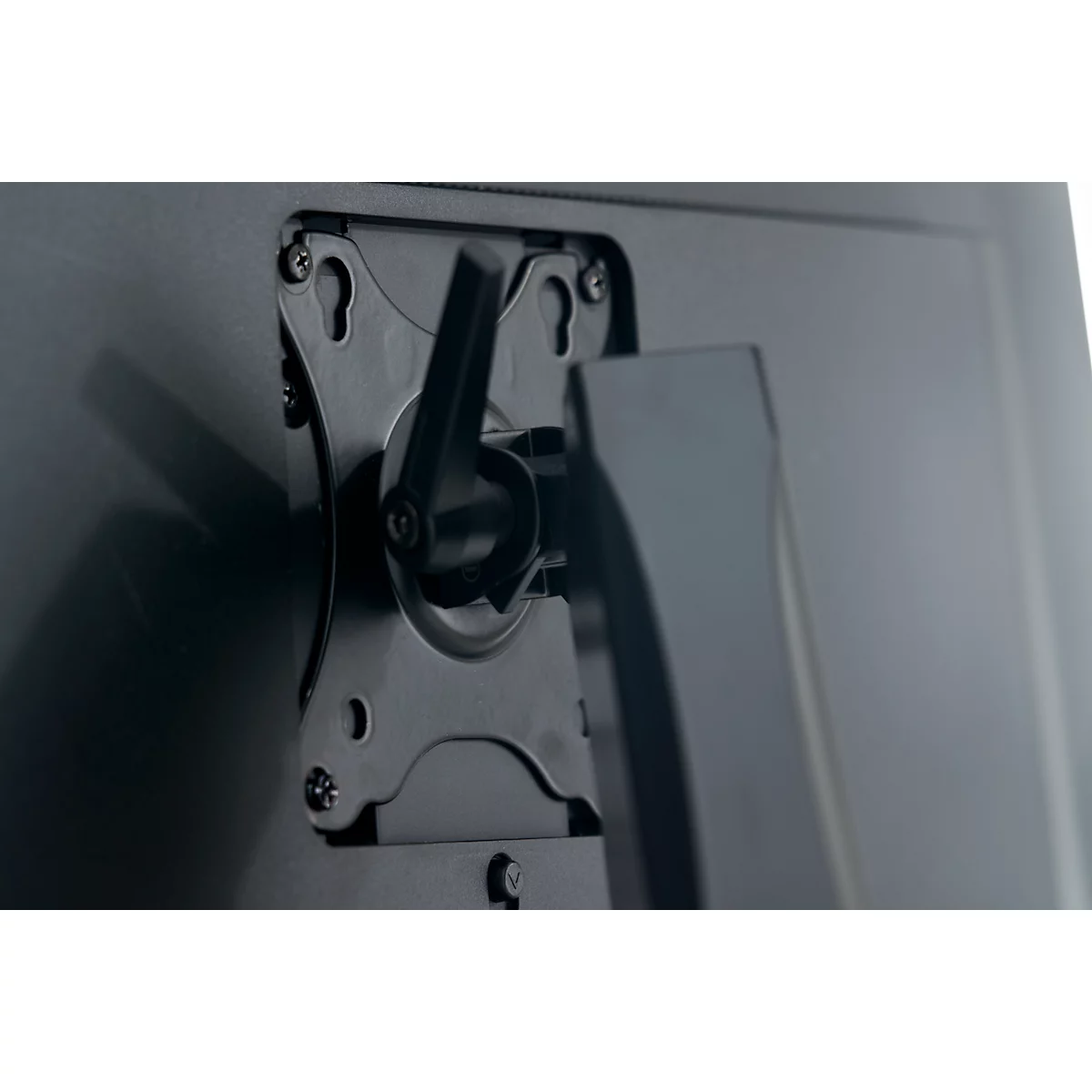 Brazo para monitor Schäfer Shop Select MX8-124, para 2 pantallas de hasta 32″ y hasta 8 kg, inclinable/giratorio/giratorio, regulable en altura, guía de cables, VESA, abrazadera de mesa.