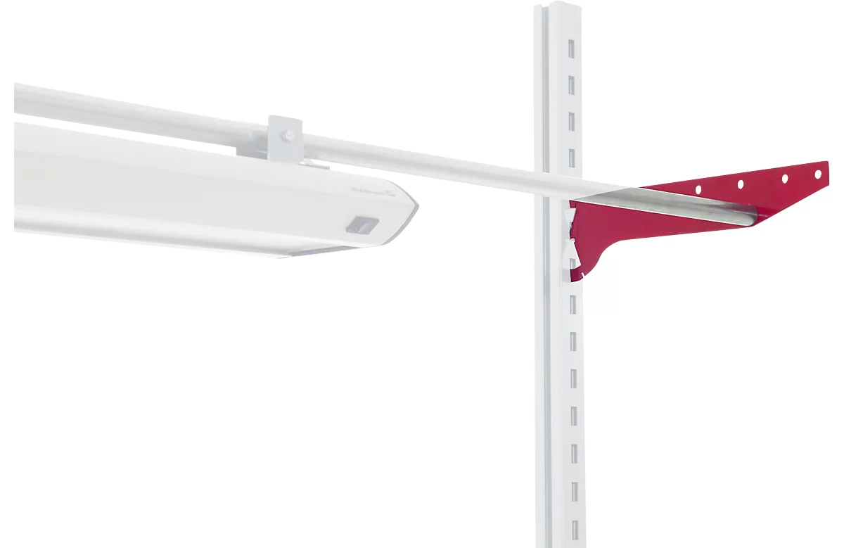 Brazo portador Hüdig+Rocholz System Flex, para estantes, fijación para luces, 400 mm