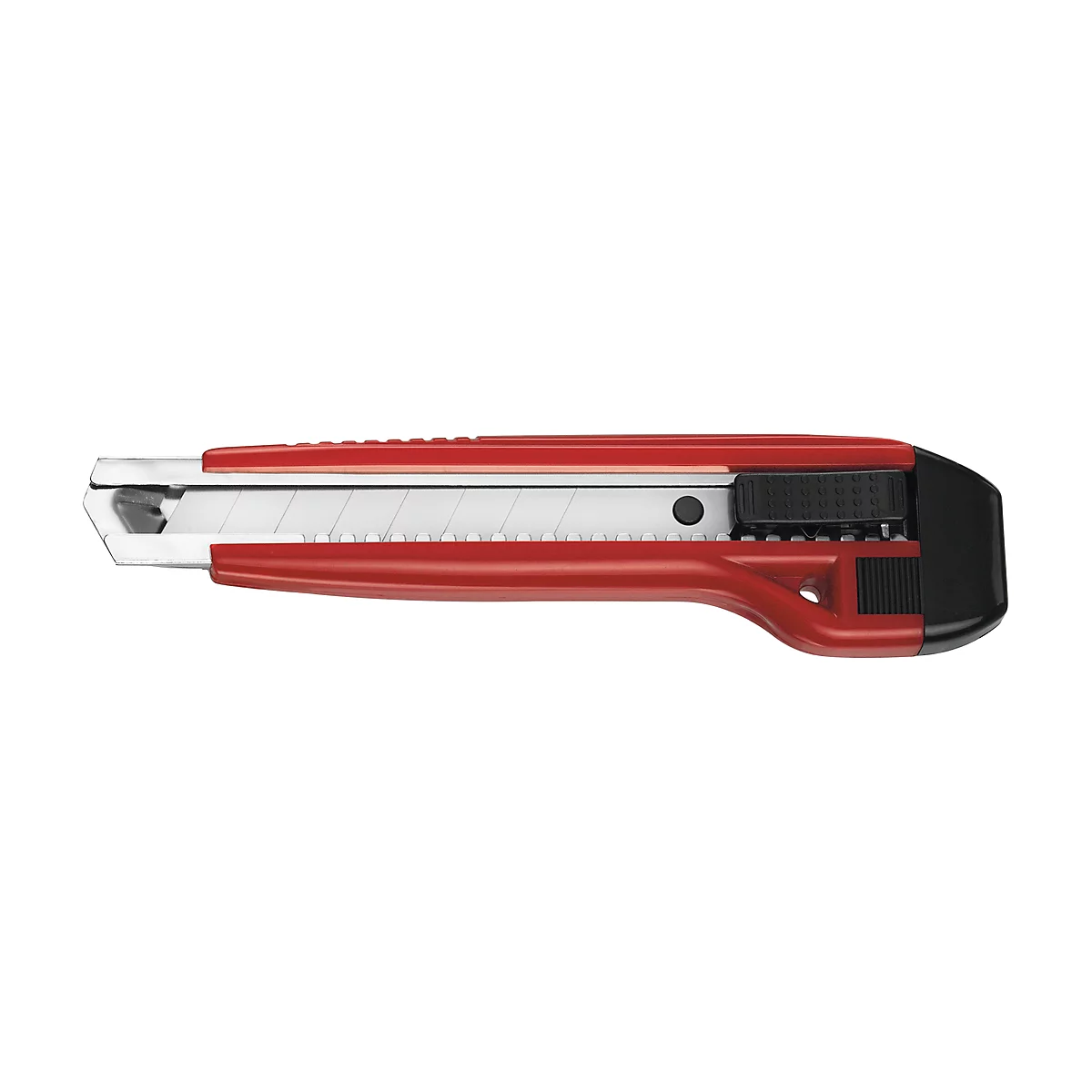 Breekmesje Premium, kunststof, sluitmechanisme, met ophangoog en afbreekmechanisme, 18 mm