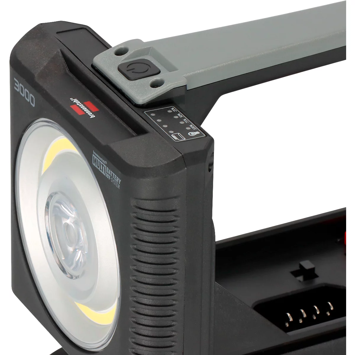 Brennenstuhl 2-in-1 oplaadbare handlamp &amp; werklamp HL 3000, 6500K, ergonomische handgreep, verstelbare magneetvoet, IP54, lichtbereik tot 200 m, zwart