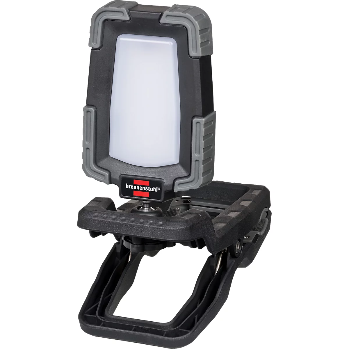 Brennenstuhl Akku-LED-Arbeitsleuchte CL 1050 MA, Clip-System, bis zu 12h, 950 lm, IP65, integrierte USB-Powerbank, schwarz