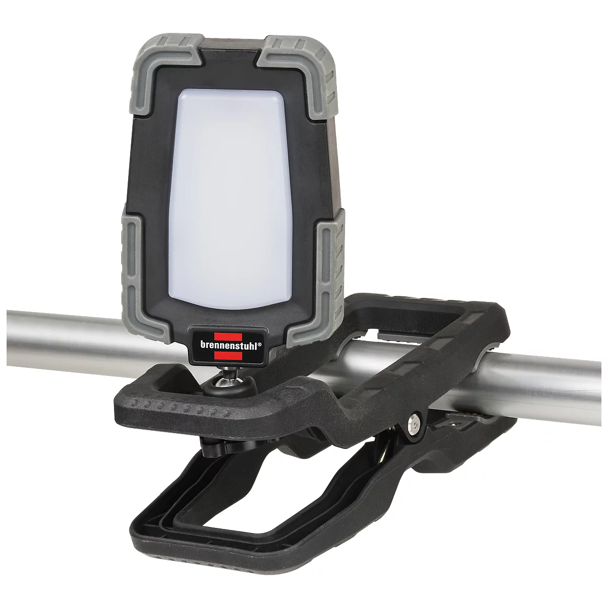 Brennenstuhl Akku-LED-Arbeitsleuchte CL 1050 MA, Clip-System, bis zu 12h, 950 lm, IP65, integrierte USB-Powerbank, schwarz